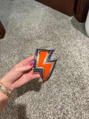 Orange Lightning Bolt Headband